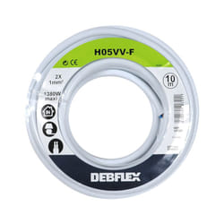 Bobinot HO5VV-F 2X1 MM² 10M blanc - 141321 - Debflex