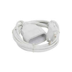 Prolongateur 2P 6A 2X0,75 MM² HO3VV-H2-F 2M blanc - 324521 - Debflex