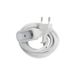 Prolongateur 2P 6A 2X0,75 MM² HO3VV-H2-F 3M blanc - 324531 - Debflex