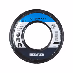 Description générale Le câble rigide U1000 R2V 3G2,5mm² de 10 mètres est conçu pour l'alimentation des prises de courant jusq ...
