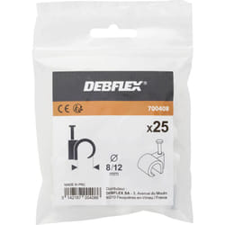 Attache fils ø 8 a 12 mm blanc sachet de 25 - 700408 - Debflex