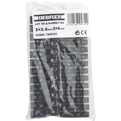 Lot de 4 barrettes de connexion (2X2,5MM², 2X6MM²) - 704751 - Debflex