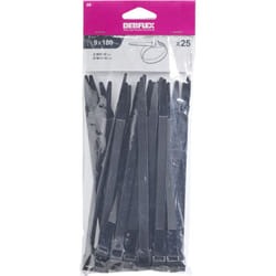 Collier autoblocant 9X180 mm noir sachet de 25 - 709062 - Debflex