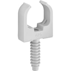 Clips tube + cheville Ø25 gris sachet de 10 - 709072 - Debflex