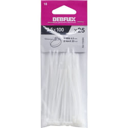 Collier autoblocant 2.5X100 mm incolore sachet de 25 - 709084 - Debflex