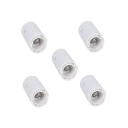 Lot de 5 douilles électriques automatique B22 polyamide, Blanc