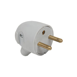 Fiche male 2P+T 16A lateral portefeuille gris - 713360 - Debflex