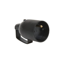 Fiche femelle avec anneau 2P+T 16A droite a coiffe noir - 713560 - Debflex