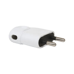 Fiche male 2P 6A laterale portefeuille blanc - 713620 - Debflex