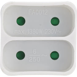 Debflex - biplite façade 2P 6A blanc - 714090