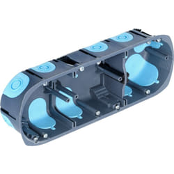 Boite d'encastrement stopair multimateriaux 3 postes h/v Ø67/P40 - 718386 - Debflex