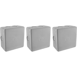 Lot de 3 boites de derivation etanche IP54 115X115/P60 gris - 718814 - origine france - Debflex