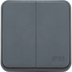 DEBFLEX - CYKLONE IP55 Va et Vient Double Anthracite - 730423 - ORIGINE FRANCE