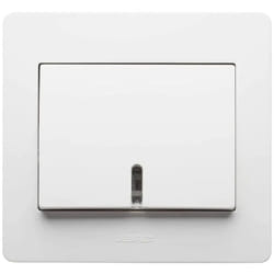 Debflex - Poussoir à Voyant, Lumineux Complet Diam2, Blanc