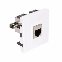 Appareillage série mosaïc, casual et blok DEBFLEX. Prise RJ45 pour appareil encastré Casual Blanc Brillant référence 742374.  ...