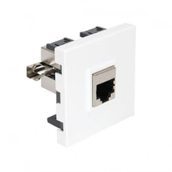 Debflex - Prise RJ45 pour appareil encastré Casual Blanc Brillant