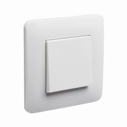 Debflex - Appareillage encastré bouton poussoir complet Casual Blanc brillant - 742730