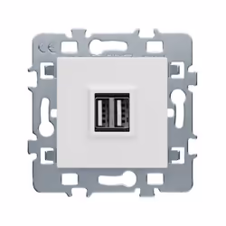 Casual Mécanisme Usb Double 2.1a Cache Blanc Support Métal