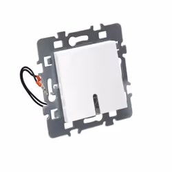 Poussoir 10A, 250V, CASUAL blanc, sans plaque. Mécanisme Casual Debflex composé de : Bouton poussoir avec voyant Cache Suppor ...