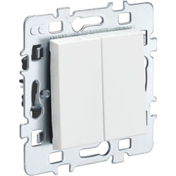 Debflex - 742977 - Casual Mecanismo Interruptor / Conmutador Doble Blanco
