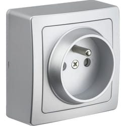 Debflex - blok prise de courant 2P+T alu - 746818
