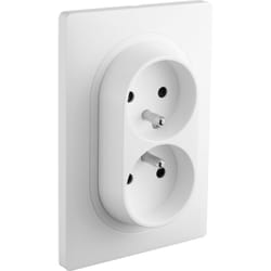 Debflex - caly double prise 2P+T 1 poste blanc