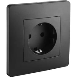 Debflex - caly prise 2P+T schuko noir