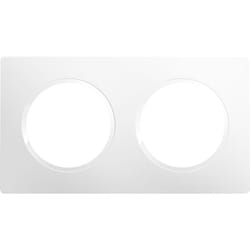 Casual evo plaque de finition 2 postes blanc pur - Debflex
