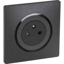 Debflex - casual evo complet prise 2P+T puit affleurant noir