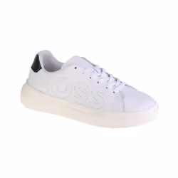 BOSS - Baskets en cuir à lacets Blanc