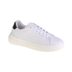 BOSS - Baskets en cuir à lacets Blanc