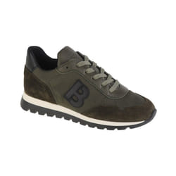 BOSS - Baskets à lacets en cuir Vert
