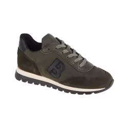 BOSS - Baskets à lacets en cuir Vert