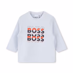 BOSS - T-shirt à manches longues Bleu