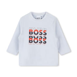 BOSS - T-shirt à manches longues Bleu