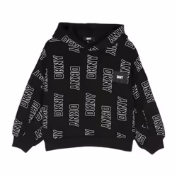 DKNY - Sweat-shirt à capuche en coton Noir - 14 ans