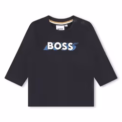 BOSS - T-shirt avec imprimé logo Bleu