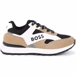 BOSS - Baskets lacées en cuir de vachette Noir