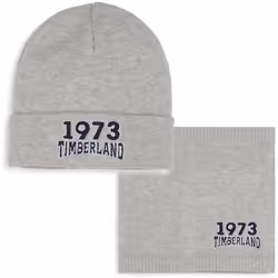 TIMBERLAND - Bonnet et tour de cou tricot Gris