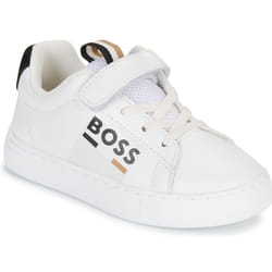 BOSS - Baskets  lacées a bande auto-agrippante Blanc