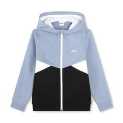 BOSS - Cardigan zippé à capuche Noir