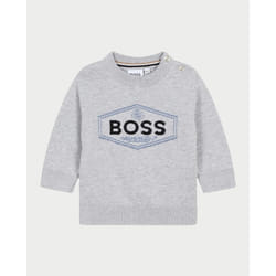 BOSS - Pull avec sigle Gris
