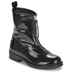 KARL LAGERFELD KIDS - Bottines en cuir de vachette Noir