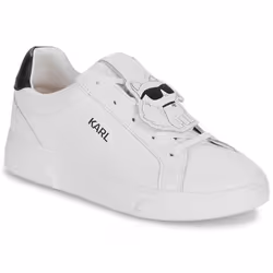 KARL LAGERFELD KIDS - Baskets basses en cuir de vachette Blanc