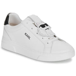KARL LAGERFELD KIDS - Baskets basses en cuir de vachette Blanc