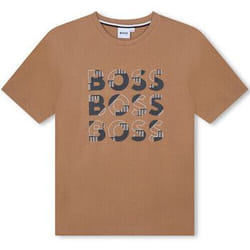 BOSS - T-shirt à manches courtes Marron