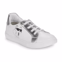 KARL LAGERFELD KIDS - Baskets basses en cuir de vachette Blanc