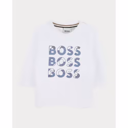 BOSS - T-shirt multi sigles Blanc
