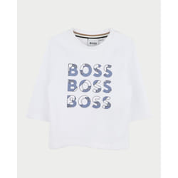 BOSS - T-shirt multi sigles Blanc