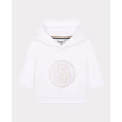 BOSS - Sweat-shirt en molleton brodé Blanc